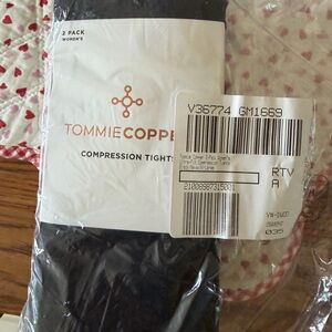 Tommie Copper Women's Black Compression Tights 2-Pack